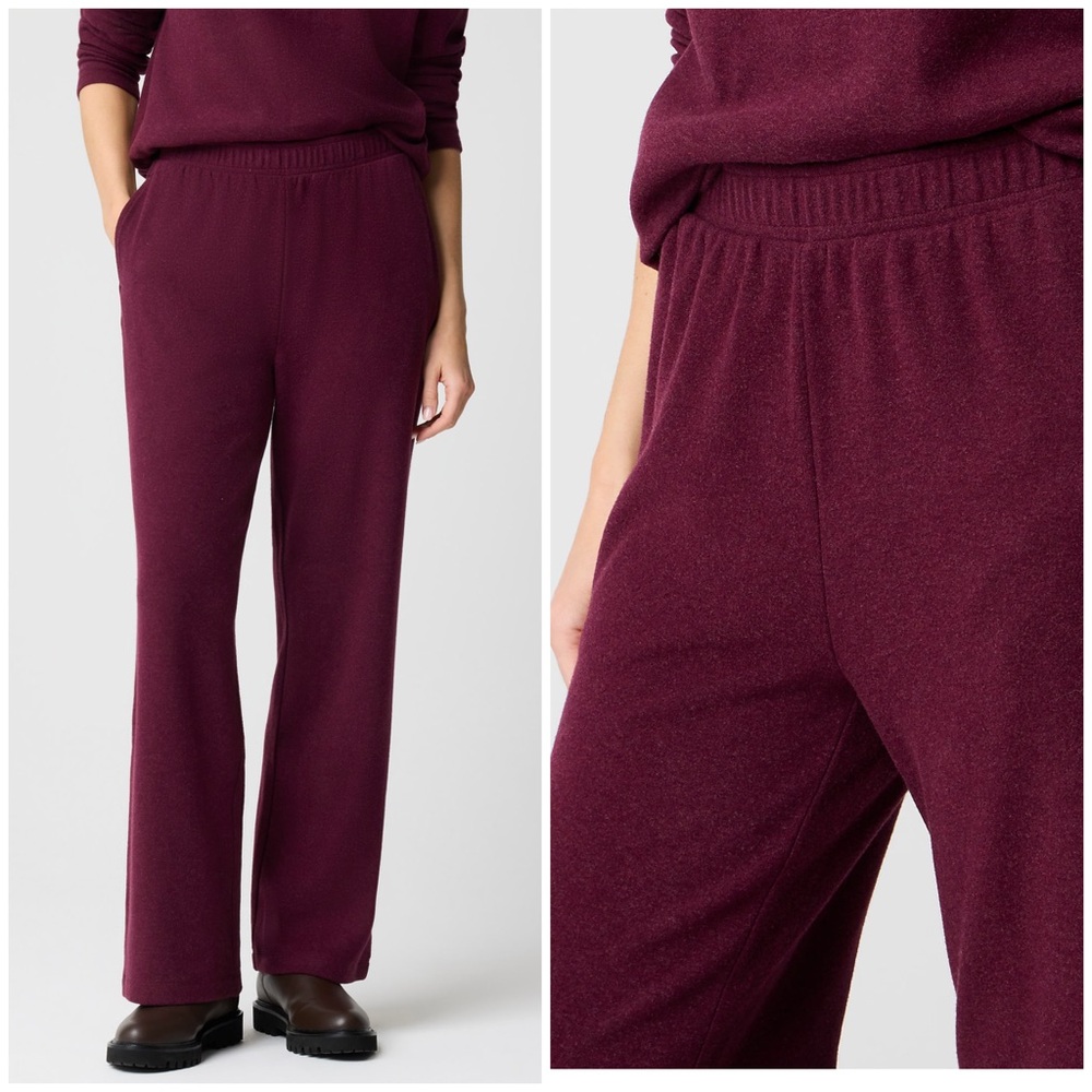 J. Crew Straight-leg Sweatpant in Cloudspun Yarn in Heather Burgundy Size XS NWT